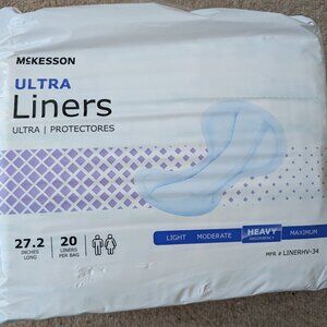 McKesson 27.2" Adult Ultra liners Heavy Absorbency Incontinence Pads Unisex